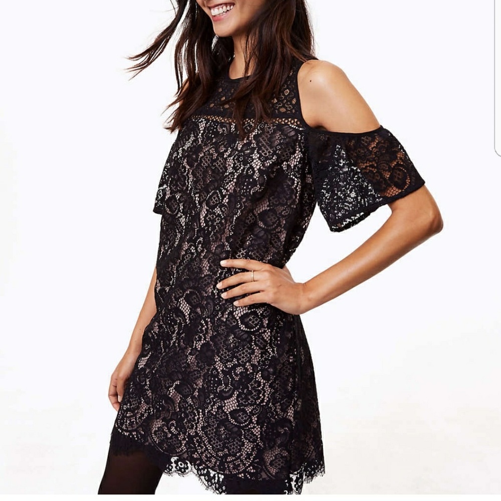 Loft Black lace dress